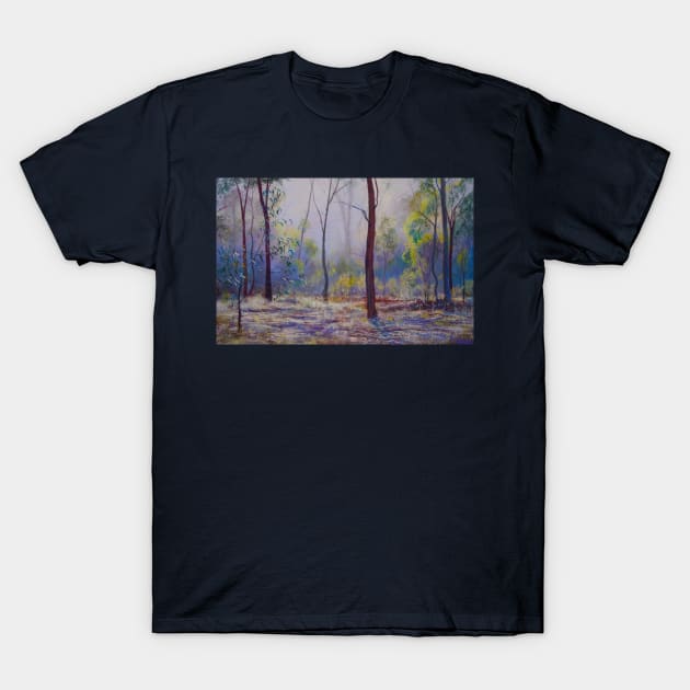 'Moody Bush Blues' T-Shirt by Lyndarob